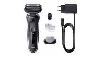 Braun Shaver 51-W1600s	 Operating time (max) 50 min Wet & Dry Black/White