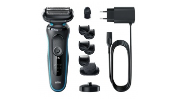 Braun | Shaver | 51-M4500cs | Operating time (max) 50 min | Wet & Dry | Black/Blue