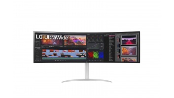 LG 49WQ95C-W 49“ UltraWide Curved LED Monitor 5120x1440/400cd/m2/5ms/ HDMI USB Type C Display Port | LG | Monitor | 49WQ95C-W | 49 " | IPS | QHD | 32:9 | 144 Hz | 5 ms | 5120 x 1440 | 400 cd/m² | HDMI ports quantity 2 | Silver | Warranty 36 month(s)