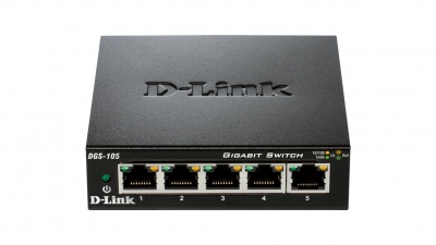 D-Link | Ethernet Switch | DGS-105/E | Unmanaged | Desktop | 1 Gbps (RJ-45) ports quantity 5 | 60 month(s)