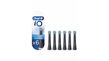 Oral-B | iO Ultimate Clean | Toothbrush replacement | Heads | For adults | Number of brush heads included 6 | Number of teeth brushing modes Does not apply | Black