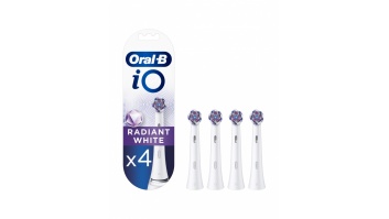 Oral-B | Toothbrush replacement | iO Radiant White | Heads | For adults | Number of brush heads included 4 | Number of teeth brushing modes Does not apply | White