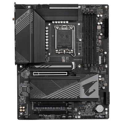 Gigabyte | B760 AORUS ELITE AX 1.0 M/B | Processor family Intel | Processor socket  LGA1700 | DDR5 DIMM | Memory slots 4 | Supported hard disk drive interfaces 	SATA, M.2 | Number of SATA connectors 4 | Chipset Intel B760 Express | ATX