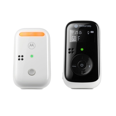 Motorola | Audio Baby Monitor | PIP11 | Backlit LCD display; Backlit LCD display; Night light; Room temperature monitoring; Adjustable C° and F° temperature reading; Two-way talk; Rechargeable parent unit; DECT Wireless Technology | White/Black