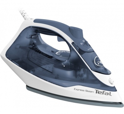 TEFAL | FV2837E0 | Steam Iron | 2400 W | Water tank capacity 150 ml | Continuous steam 35 g/min | Blue/White