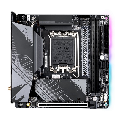 Gigabyte | B760I AORUS PRO 1.0 | Processor family Intel | Processor socket  LGA1700 | DDR5 DIMM | Memory slots 2 | Supported hard disk drive interfaces 	SATA, M.2 | Number of SATA connectors 2 | Chipset Intel B760 Express | Mini-ITX