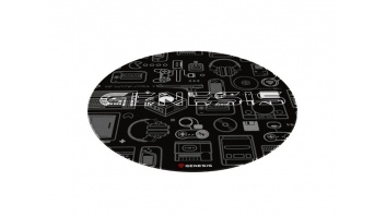 GENESIS Tellur 300 Round Gear Protective Floor Mat, 100cm, Black | Genesis Protective Floor Mat Tellur 300 Round Gear Polyester | Floor Mat | Multicolor