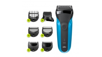 Braun | Shaver with Trimmer | Shave&Style 310BT | Cordless | Wet & Dry | Number of length steps 5 | Black/Blue