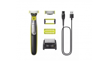 Philips | Face and Body Shaver | QP2834/20 OneBlade 360 | Operating time (max) 60 min | Wet & Dry | Lithium Ion | Black/Green