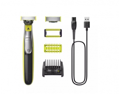 Philips | Face and Body Shaver | QP2834/20 OneBlade 360 | Operating time (max) 60 min | Wet & Dry | Lithium Ion | Black/Green