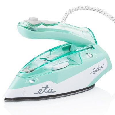 ETA | ETA127190000 Sophia | Steam Travel Iron | 1100 W | Water tank capacity 80 ml | Continuous steam 30 g/min | Steam boost performance 50 g/min | Green/White