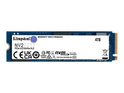 Kingston | SSD | NV2 | 4000 GB | SSD form factor M.2 2280 | SSD interface PCIe 4.0 x4 NVMe | Read speed 3500 MB/s | Write speed 2800 MB/s