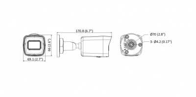 Hikvision | IP Camera | DS-2CD1043G2-I | Bullet | 4 MP | 2.8mm/4mm | IP67 | H.265+ | Micro SD, Max. 256GB