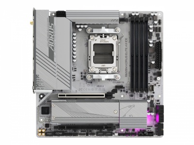 Gigabyte | B650M A ELITE AX ICE | Processor family AMD | Processor socket AM5 | DDR5 | Supported hard disk drive interfaces SATA, M.2 | Number of SATA connectors 4