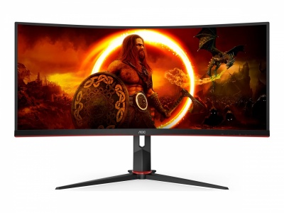 AOC | Gaming Monitor | CU34G2XP/BK | 34 " | VA | 21:9 | 180 Hz | 1 ms | 3440 x 1440 pixels | HDMI ports quantity 2 | Black