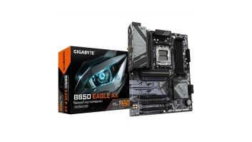 Gigabyte | B650 EAGLE AX | Processor family AMD | Processor socket AM5 | DDR5 | Supported hard disk drive interfaces M.2, SATA | Number of SATA connectors 4