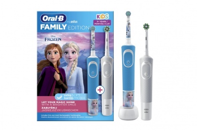 Oral-B | Electric Toothbrush | D100 Kids Frozen + Vitality Pro D103 | Rechargeable | For adults and children | Number of brush heads included 2 | Number of teeth brushing modes 3