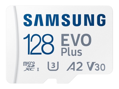 Samsung | MicroSD Card | EVO Plus | 128 GB | microSDXC Memory Card | Flash memory class U3, V30, A2