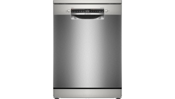 Bosch | Dishwasher | SMS4HVI00E | Free standing | Width 60 cm | Number of place settings 14 | Number of programs 6 | Energy efficiency class D | Display | AquaStop function | Silver inox