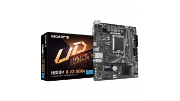 Gigabyte | H610M H V3 DDR4 | Processor family Intel | Processor socket LGA1700 | DDR4 DIMM | Supported hard disk drive interfaces M.2, SATA | Number of SATA connectors 4