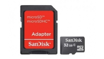 MEMORY MICRO SDHC 32GB W/ADAPT/CL4 SDSDQM-032G-B35A SANDISK