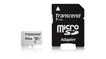 MEMORY MICRO SDXC 64GB W/ADAPT/UHS-I TS64GUSD300S-A TRANSCEND