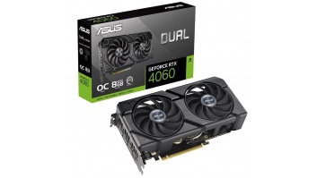 Graphics Card|ASUS|NVIDIA GeForce RTX 4060|8 GB|GDDR6|128 bit|PCIE 4.0 16x|Dual Slot Fansink|1xHDMI|3xDisplayPort|DUAL-RTX4060-O8G-EVO