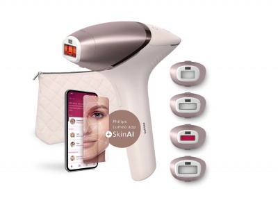 IPL Hair Removal Device with SenseIQ | BRI977/00 Lumea 9900 Series | Bulb lifetime (flashes) 450.000 | Number of power levels 5 | Rose