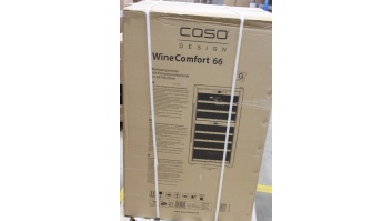 SALE OUT. Caso WineComfort 66 Wine cooler, DAMAGEED PACKAGING, DENT ON SIDE | Caso | Wine cooler | Wine Master 66 | Energy efficiency class G | Free standing | Bottles capacity Up to 66 bottles | Cooling type Compressor technology | Silver | DAMAGEED PACK