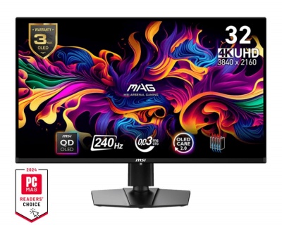 Monitor|MSI|MAG 321UPX QD-OLED|32"|Gaming|Panel QD-OLED|3840x2160|16:9|240Hz|Matte|0.03 ms|Swivel|Pivot|Height adjustable|Tilt|Colour Black|MAG321UPXQD-OLED