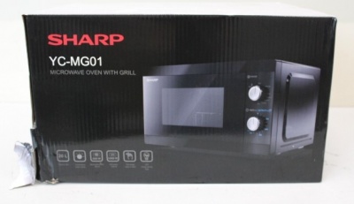 SALE OUT.  | Sharp | Microwave Oven with Grill | YC-MG01E-B | Free standing | 800 W | Grill | Black | DAMAGED PACKAGING