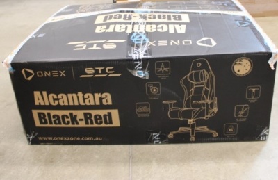 SALE OUT. ONEX STC Alcantara L Series Gaming Chair - Black/Red, UNPACKED, USED, DENT ON SIDE, SCRATCHES, MISSING KEY AND SMOLL SCREWS | AirSuede | Onex | Gaming chairs | ONEX STC | Black/ Red | UNPACKED, USED, DENT ON SIDE, SCRATCHES, MISSING KEY AND SMOL