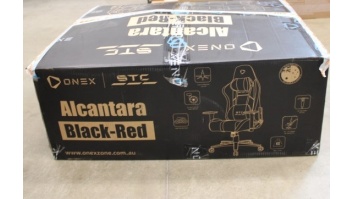 SALE OUT. ONEX STC Alcantara L Series Gaming Chair - Black/Red, UNPACKED, USED, DENT ON SIDE, SCRATCHES, MISSING KEY AND SMOLL SCREWS | AirSuede | Onex | Gaming chairs | ONEX STC | Black/ Red | UNPACKED, USED, DENT ON SIDE, SCRATCHES, MISSING KEY AND SMOL