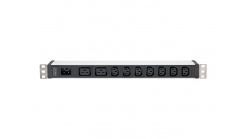 Socket Strip with Aluminum Profile, 9-way, IEC C20 input | DN-95430 | Sockets quantity 9