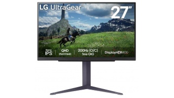 LCD Monitor|LG|27"|Panel IPS|2560x1440|16:9|180Hz|1 ms|Pivot|Height adjustable|Tilt|Colour Black|27GS85Q-B