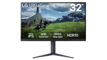 LCD Monitor|LG|31.5"|Panel IPS|2560x1440|16:9|180Hz|1 ms|Pivot|Height adjustable|Tilt|Colour Black|32GS85Q-B