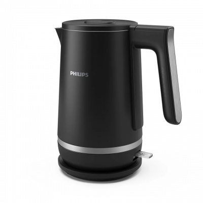 Akcija! PHILIPS Double Walled Kettle 5000. sērijas tējkanna, 1.7L, melna