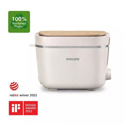 Akcija! PHILIPS Eco Conscious Edition Tosteris, 830W, zīda balti matēts