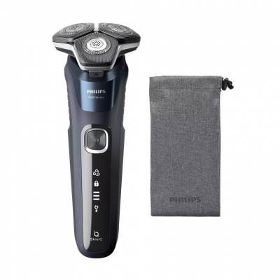 Akcija! PHILIPS Shaver Series 5000, Wet&amp; Dry skuveklis (lādējams), zils