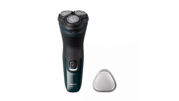 Akcija! Philips Shaver Series 3000X, Wet&amp; Dry skuveklis (lādējams), tumši zaļš