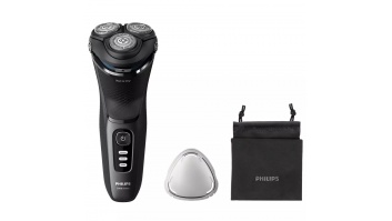 Akcija! Philips Shaver Series 3000, Wet&amp; Dry skuveklis (lādējams), melns