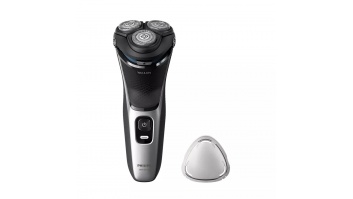 Akcija! Philips Shaver Series 3000, Wet&amp; Dry skuveklis (lādējams), light silver