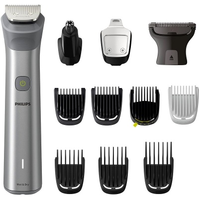 Akcija! PHILIPS Multigroom series 5000 All-in-one trimmeris sejai, matiem un ķermenim, tērauda