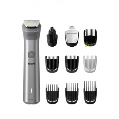 Akcija! PHILIPS Multigroom series 5000 9-in-1 trimmeris sejai, matiem un ķermenim, melns un tērauda