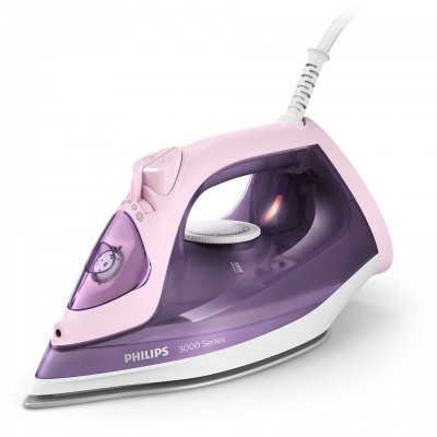 Akcija! PHILIPS 3000 sērijas Tvaika gludeklis, 2200W, violets ar rozā