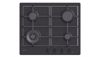 Candy CHG6BFB4WB Hob, Gas, Width 59,5 cm, 4 cooking zones, Mechanic control, Black