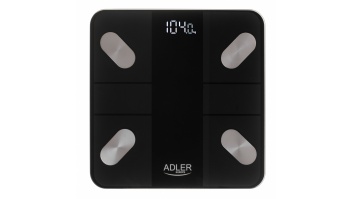 Adler Smart Bathroom Scale | AD 8186b | Maximum weight (capacity) 180 kg | Accuracy 100 g | Body Mass Index (BMI) measuring | Black