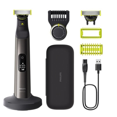 Jaunums! Akcija! PHILIPS OneBlade Pro skuveklis, hroma