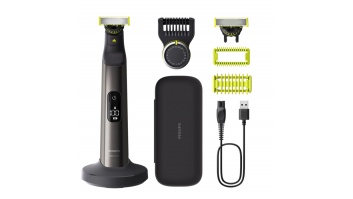 Jaunums! Akcija! PHILIPS OneBlade Pro skuveklis, hroma