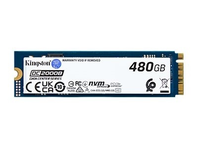 Kingston SSD | DC2000B | 480 GB | SSD form factor M.2 2280 | Solid-state drive interface PCIe NVMe Gen 4.0 (x4) | Read speed 7000 MB/s | Write speed 800 MB/s